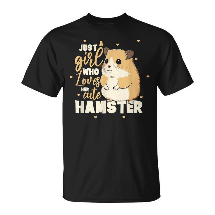 Just A Girl Who Loves Her Cute Hamster National Pet Day  Unisex T-Shirt