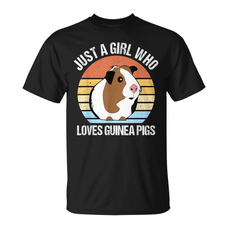 Just A Girl Who Loves Guinea Pigs Vintage Guinea Pig T-Shirt
