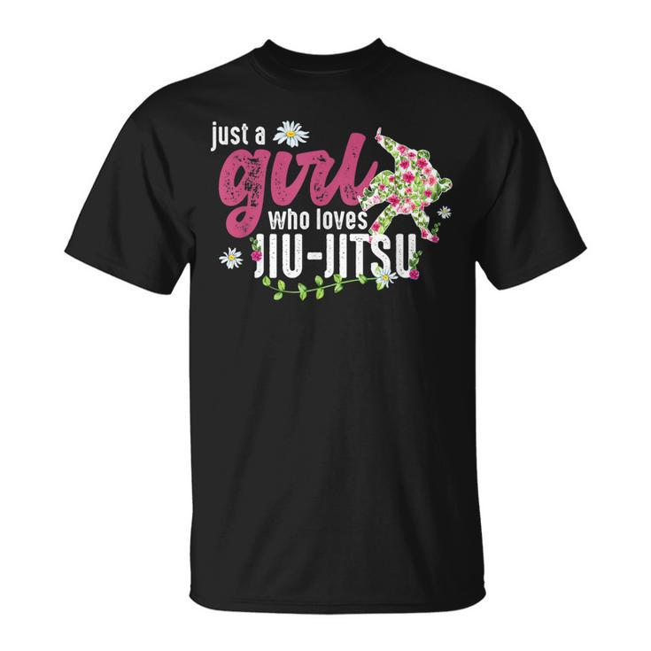 Just A Girl Who Loves Jiu-Jitsu Jiu-Jitsu Fighter T-Shirt