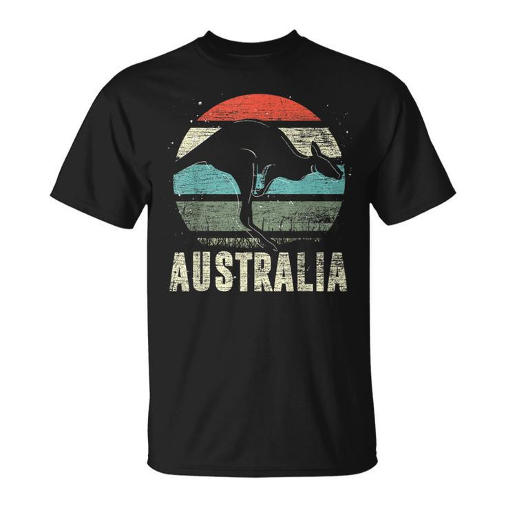 Kangaroo Aussie Zoo Animal Lover Retro Australia  Unisex T-Shirt