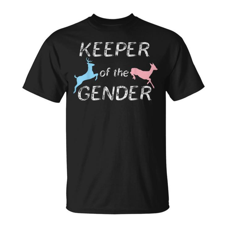 Keeper Of The Gender Reveal Buck Or Doe Party Idea  Unisex T-Shirt