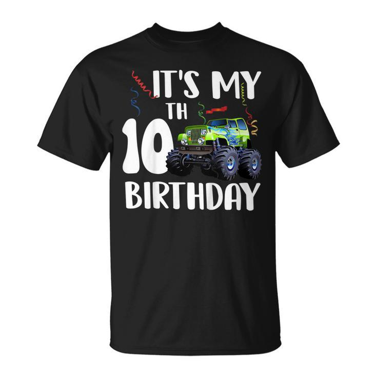 Kids 10 Years Old Birthday Boy Gifts For Boys 10Th 10Yr Bday  Unisex T-Shirt