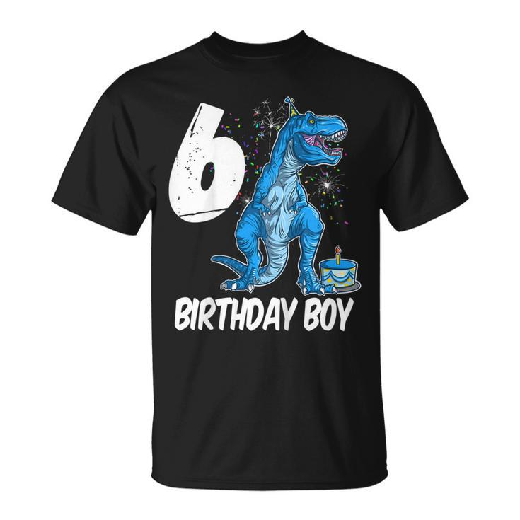 Kids 6Th Birthday Dinosaur T Rex  For 6 Year Old Boys Unisex T-Shirt