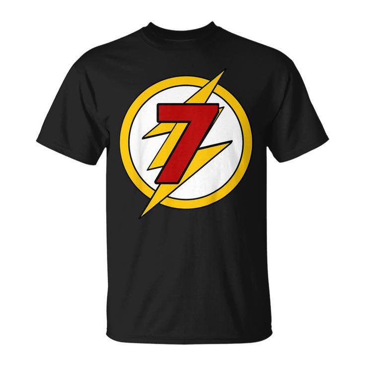 Kids 7 Year Old Superhero Tshirt For 7Th Birthday-Superhero Theme Unisex T-Shirt