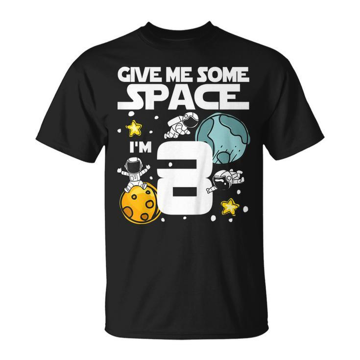 Kids 8 Year Old Outer Space Birthday T Shirt Astronaut 8Th Gift Unisex T-Shirt