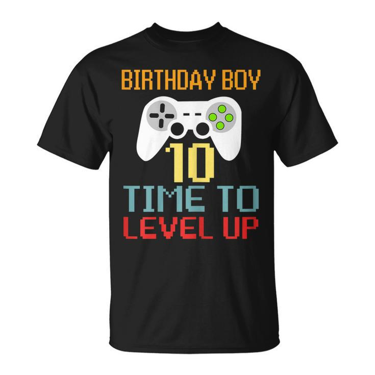 Kids Level 10 Unlocked  10Th Video Gamer Birthday Gif Unisex T-Shirt