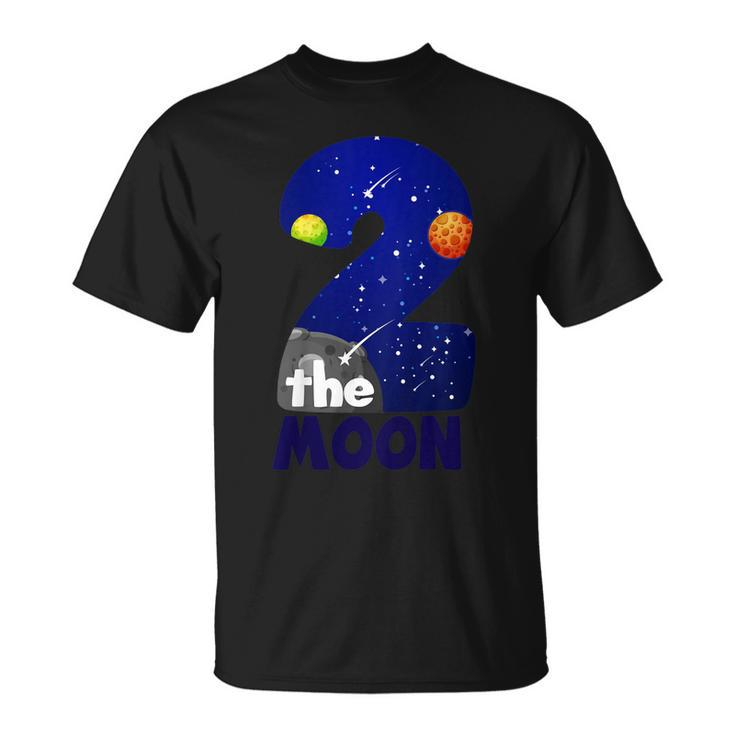Kids Two The Moon Shirt Toddler 2Nd Birthday Gift For 2 Year Old  Unisex T-Shirt