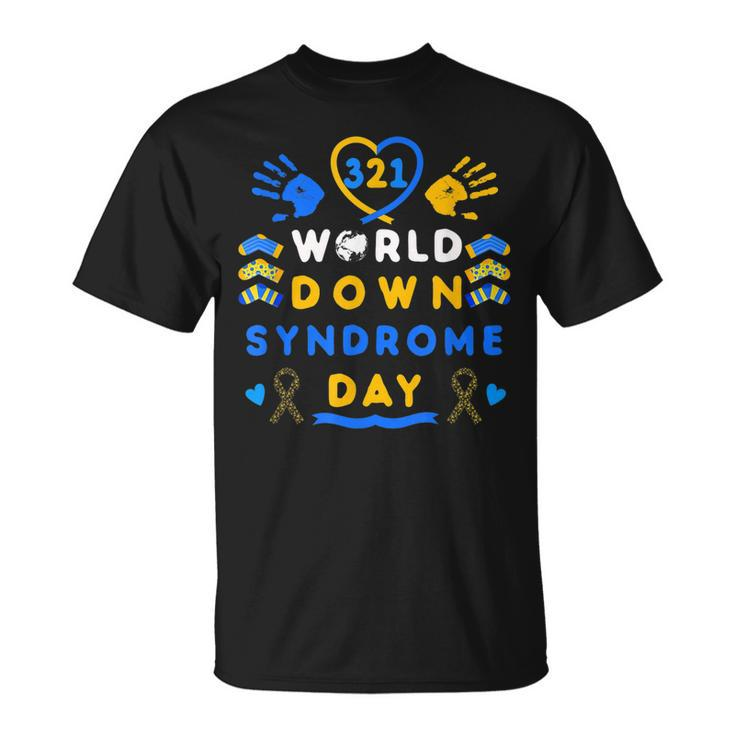 Kids World Down Syndrome Day Awareness Socks Ribbon March 21  Unisex T-Shirt