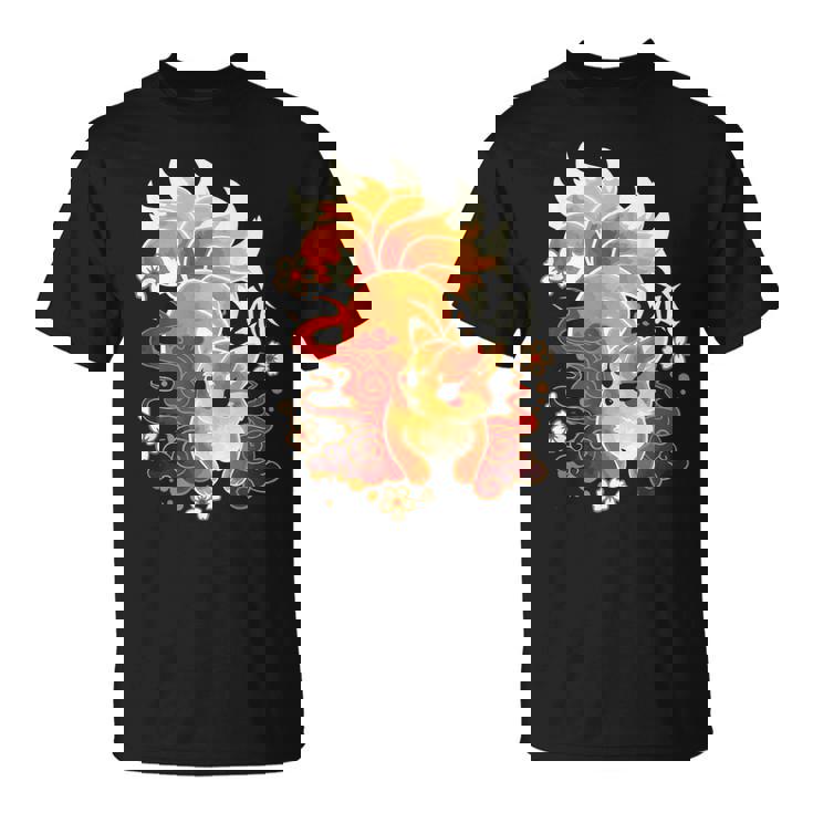 Kitsune Fox Animal Cute Japanese Anime Kawaii Fox Unisex T-Shirt