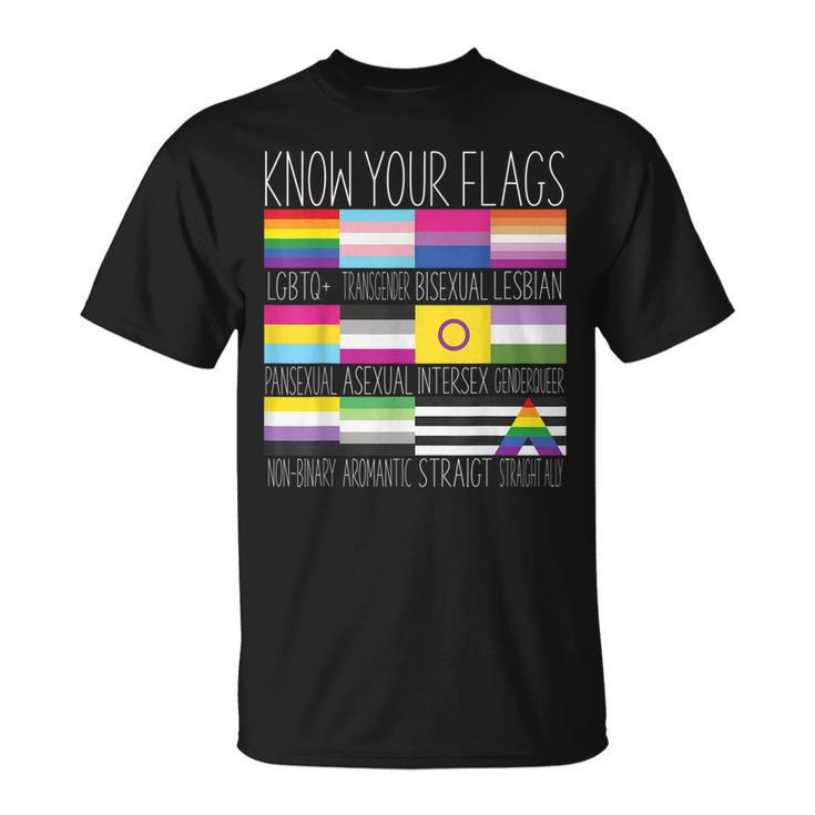 Know Your Flags - Lgbtq Gay Pride Flag Transgender  Unisex T-Shirt
