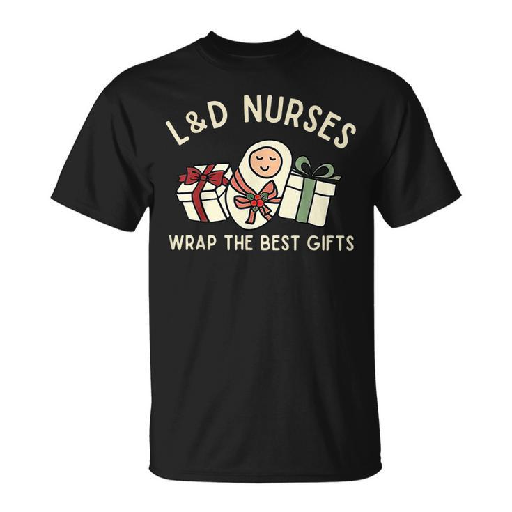 Labor And Delivery Nurse Christmas Matching Midwife Xmas T-shirt