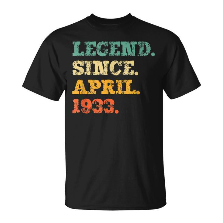 Legend Since April 1933 Funny 90Th Birthday 90 Years Old  Unisex T-Shirt