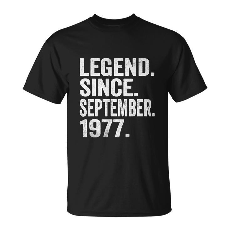 Legend Since September 1977 45 Years Old Funny 45Th Birthday Unisex T-Shirt