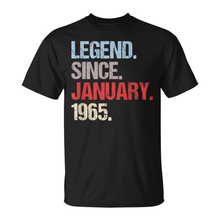 Legende Seit Januar 1965 Jahrgang Geburtstag T-Shirt