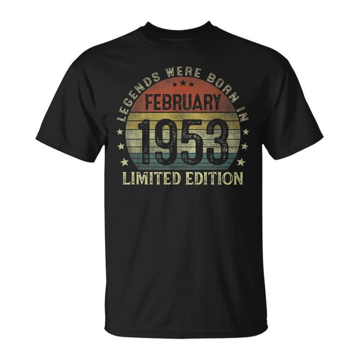 Legenden Wurden Im Februar 1953 Geschenk 70 Geburtstag Mann T-Shirt