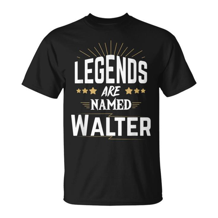 Legends Named Walter T-Shirt, Personalisiert mit Sternenmuster
