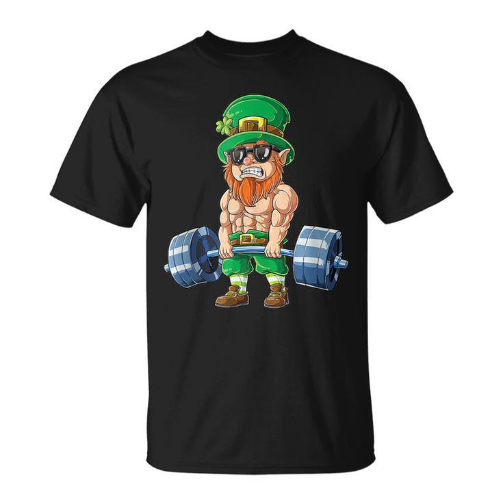 Leprechaun St Patricks Day Weightlifting Deadlift Fitness T-Shirt