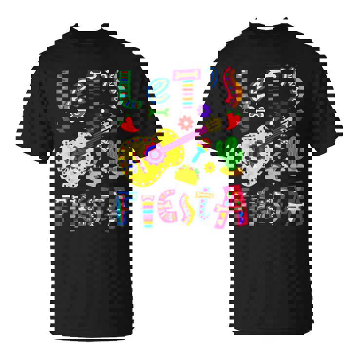 Lets Fiesta Cinco De Mayo Mexican Guitar Fiesta Unisex T-Shirt