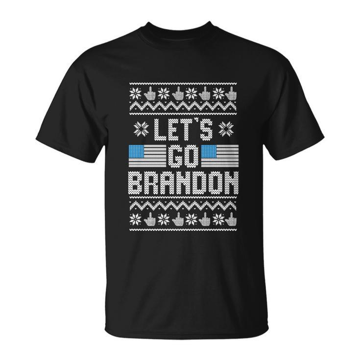 Lets Go Brandon Ugly Christmas Sweater Essential 17 Unisex T-Shirt