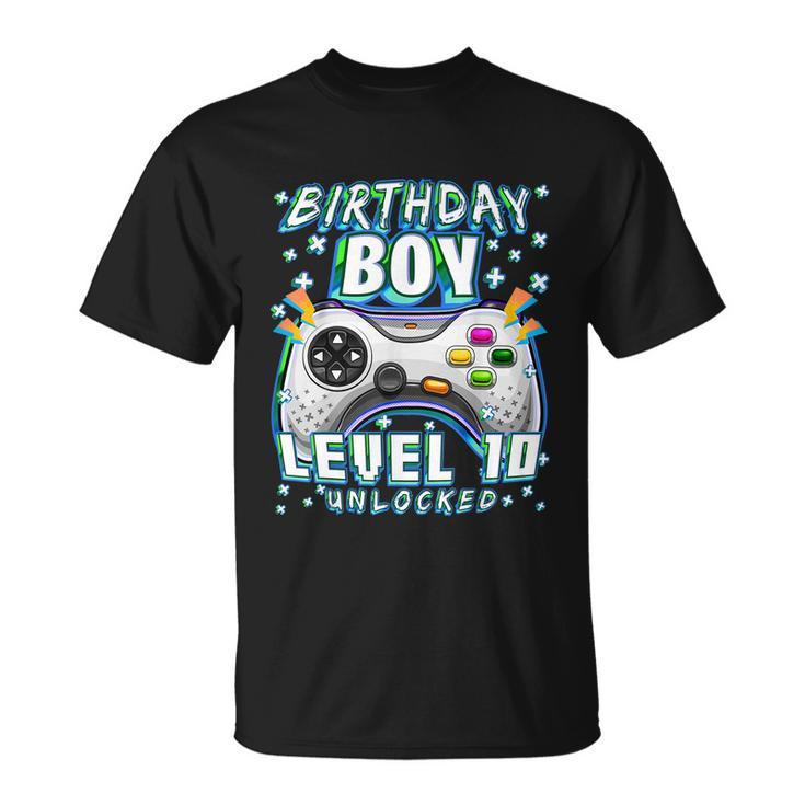 Level 10 Unlocked Video Game 10Th Birthday Gamer Boys Tshirt Unisex T-Shirt