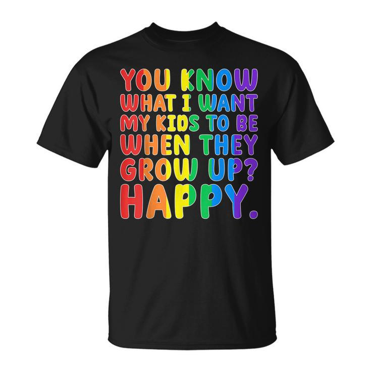 Lgbt Awareness Parents Mom Dad Gay Pride Rainbow Les Bi Tran Unisex T-Shirt