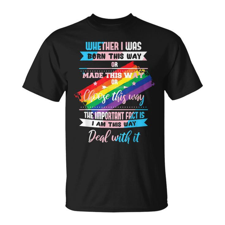 Lgbtq Born This Way Transgender  Unisex T-Shirt
