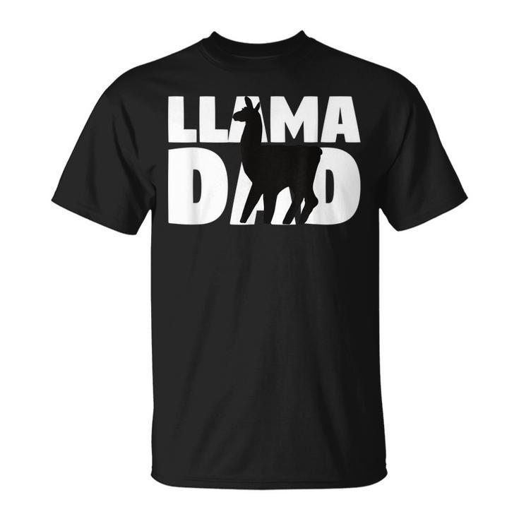 Llama Dad Llama Lover Gift For Father Pet Animal Unisex T-Shirt
