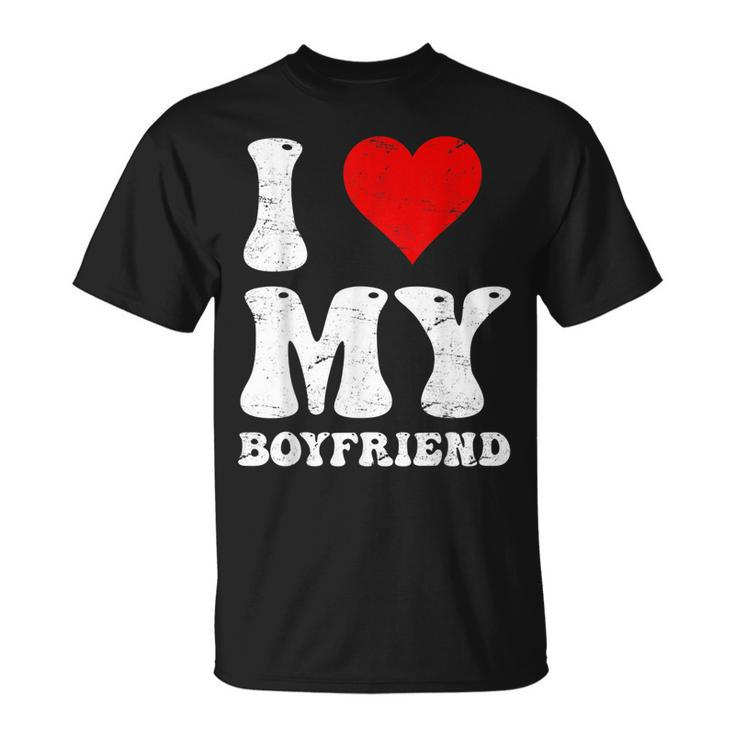I Love My Boyfriend I Heart Love Hot My Bf Custom T-shirt