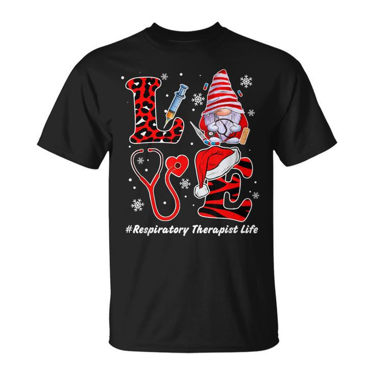 Love Respiratory Therapist Life Snowman Syringe Xmas Nursing T-shirt