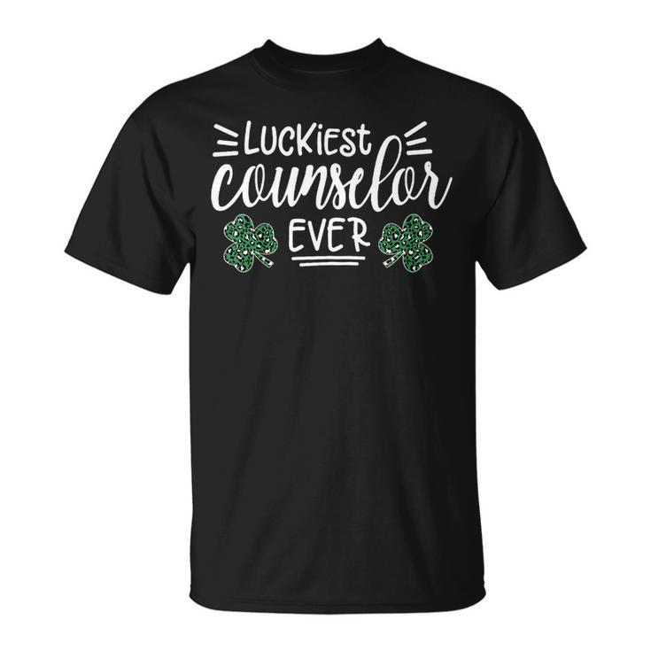 Luckiest Counselor Ever Shamrock St Patricks Day Gift  Unisex T-Shirt