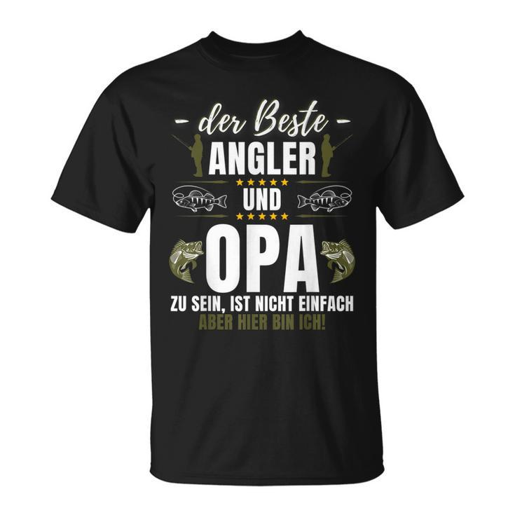 Lustiges Angel Angeln Fischen Fischer Angler Opa Spruch T-Shirt