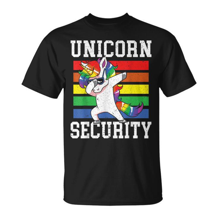 Magical Unicorn Security Best Dad Ever Fathers Day Unisex T-Shirt