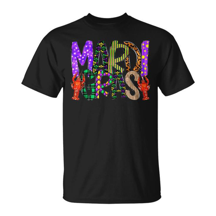 Mardi Gras Mardi Gras 2023 Beads Mask Feathers V2 T-Shirt