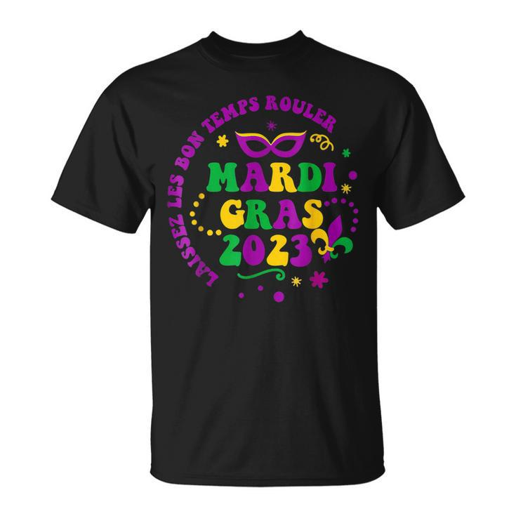 Mardi Gras 2023 Laissez Les Bons Retro Tuesday Fat T-Shirt