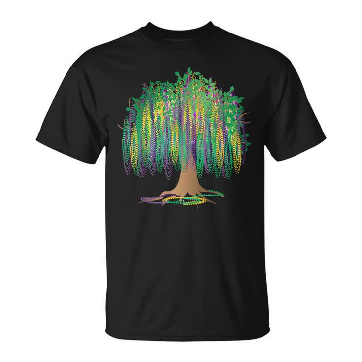 Mardi Gras Carnival Mexican Graphic Bead-Tree Bourbon Street  Unisex T-Shirt