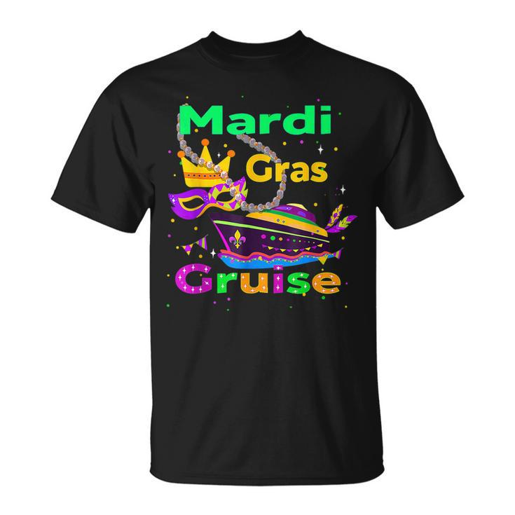 Mardi Gras Cruise Cruising Mask 2023 Matching Family V2 T-Shirt