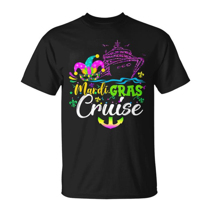 Mardi Gras Cruise Ship Beads Vacation Cruising Carnival T-shirt
