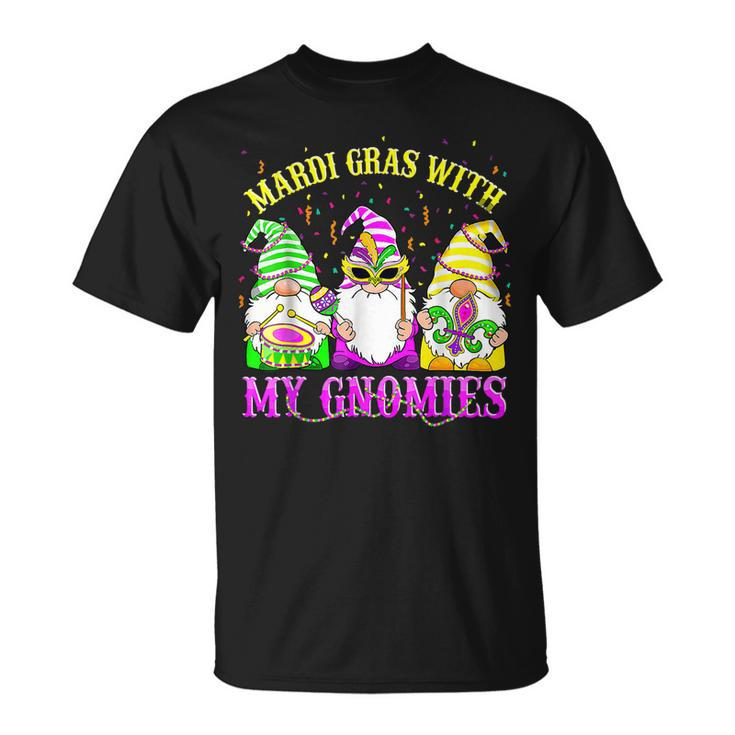 Mardi Gras With My Gnomies 2023 Love Mardi Gras Costume Love T-shirt