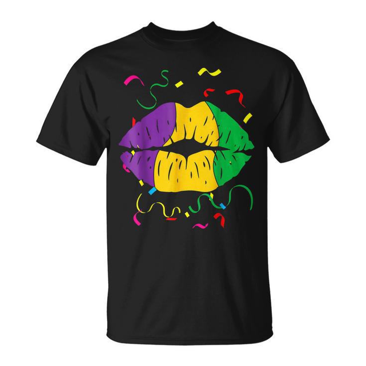 mardi gras shirt with lips