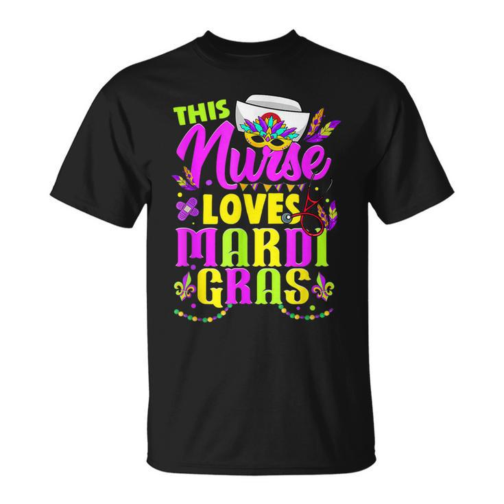 Mardi Gras Nurse This Nurse Loves Mardi Gras T-Shirt
