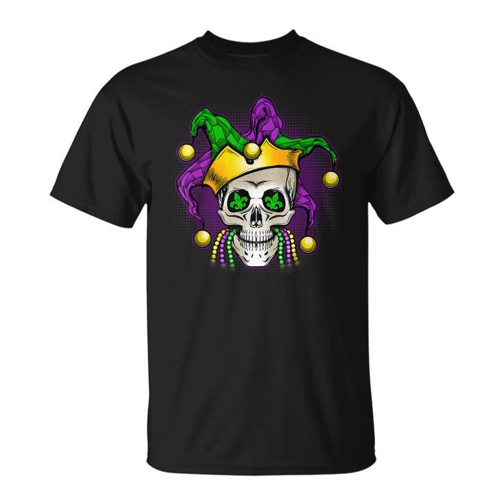 Mardi Gras Skull New Orleans Louisiana Mobile Alabama 2023 T-Shirt