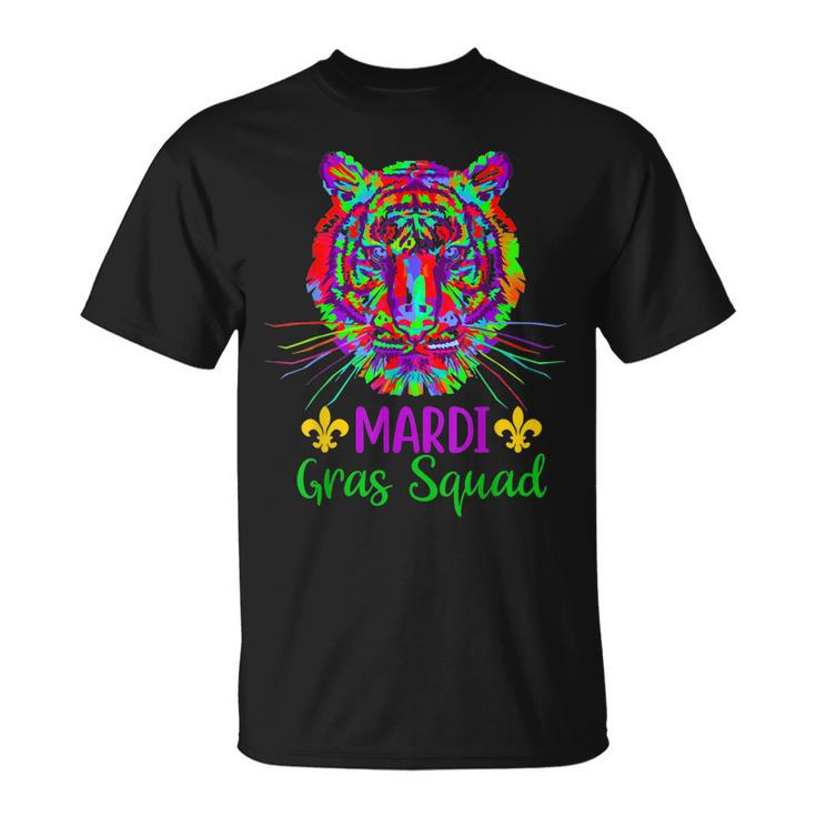 Mardi Gras Squad  Funny Tiger Unisex T-Shirt