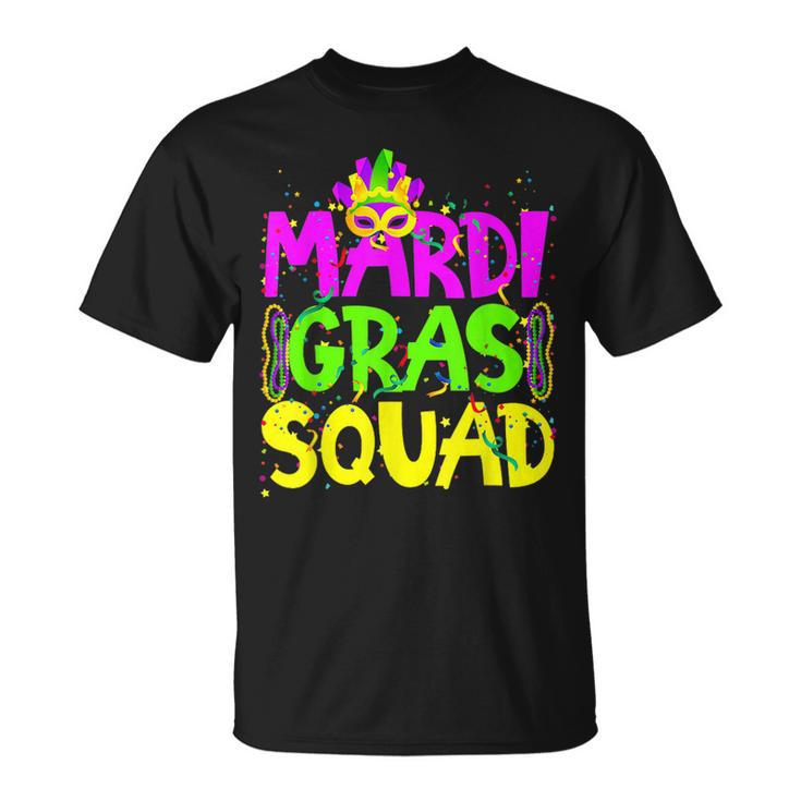 Mardi Gras Squad Party Costume Outfit Mardi Gras T-shirt