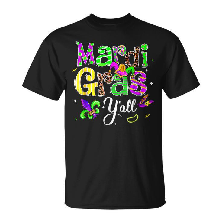 Mardi Gras Yall Vinatage New Orleans Party Carnival T-Shirt
