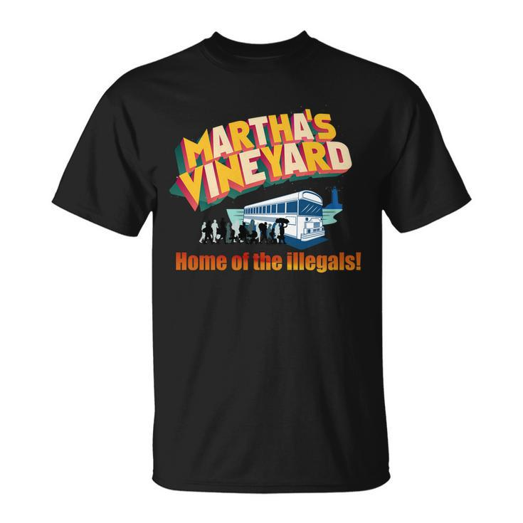 Marthas Vineyard Home Of The Illegals Funny Unisex T-Shirt