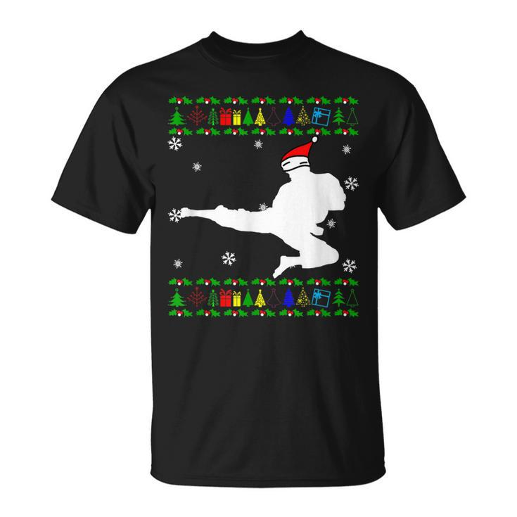 Martial Arts Fighter Ugly Christmas Karate T-shirt