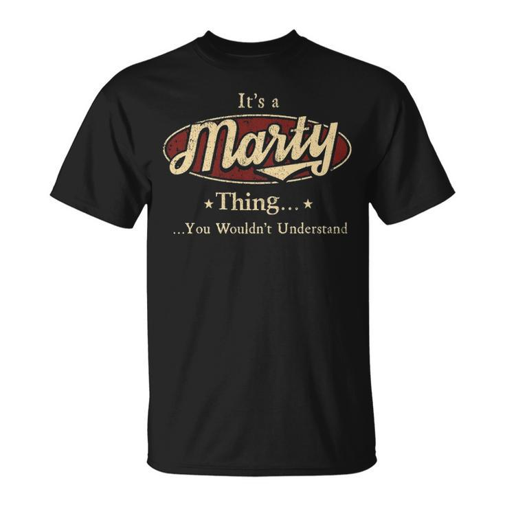 Marty  Personalized Name Gifts  Name Print S  With Name Marty Unisex T-Shirt