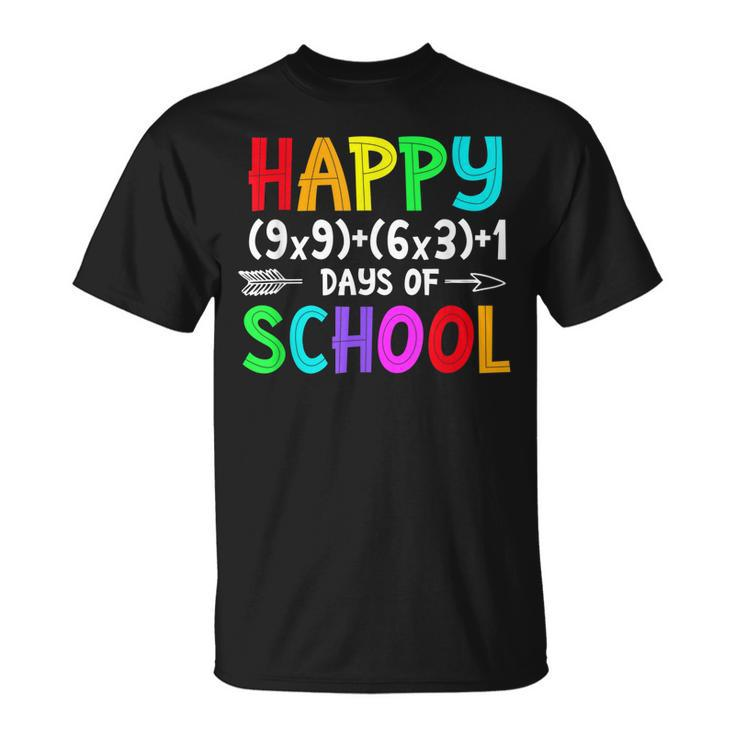 Math Formula Happy 100 Days Of School Back To School T-shirt