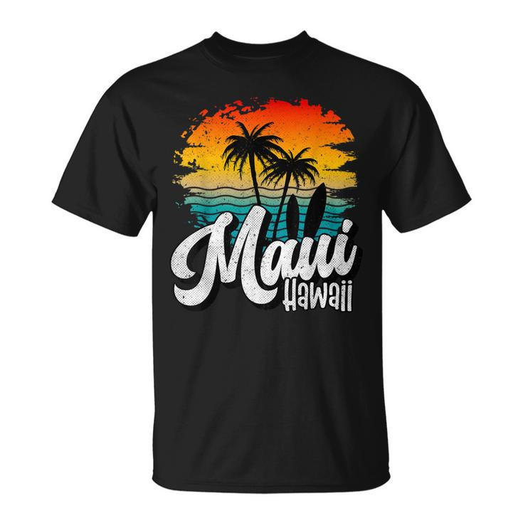 Maui Maui Lover Hawaii Tourist Maui Surf T-Shirt