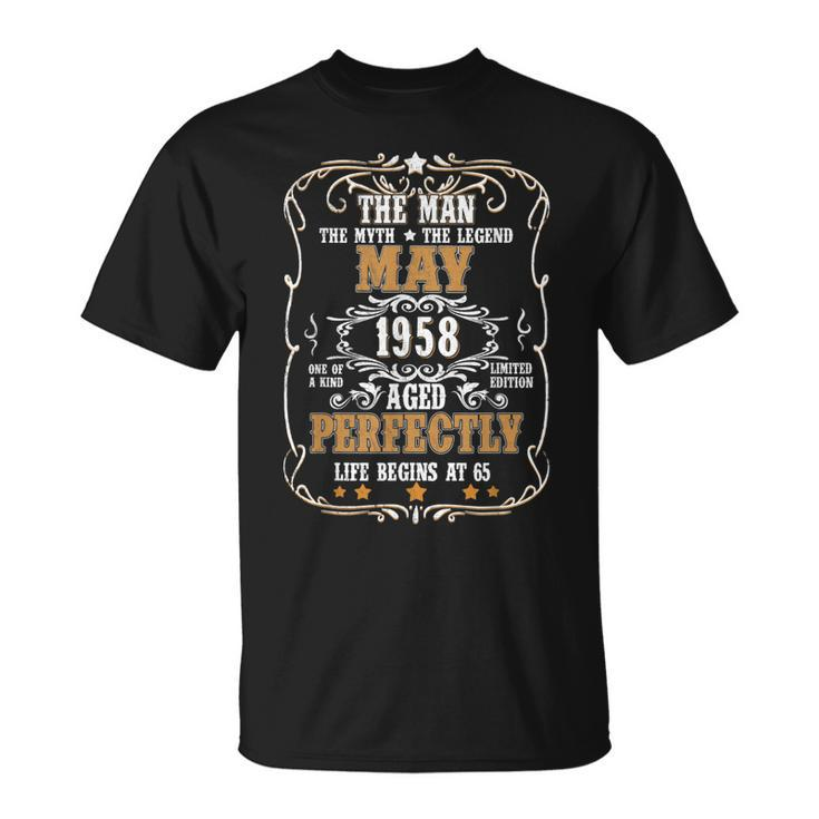 May 1958 The Man Myth Legend 65 Year Old Birthday Gifts Unisex T-Shirt